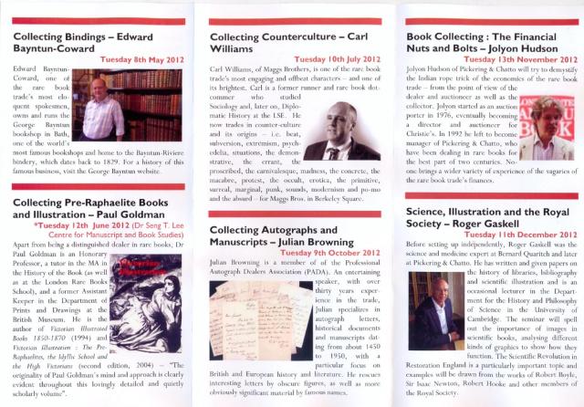 Book Collecting Seminars 2012 (2)