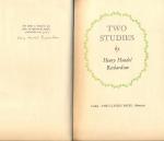 Two Studies A Ulysses Limited Edition - Two Studies