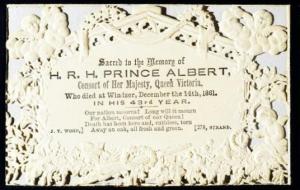 Prince Albert Memorial Card