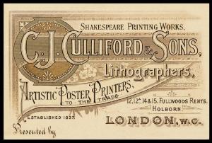 © Richard D.  Sheaff.  Trade-card of C.  J.  Culliford & Sons.  