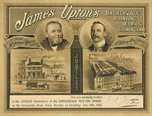 © Richard D.  Sheaff.  Jubilee invitation card of James Upton of Birmingham.  