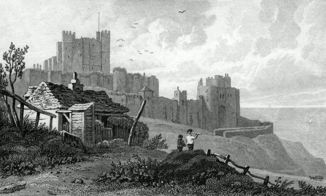 Dover Castle, Kent. 1828. Engraved by Henry Adlard.