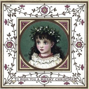 Kate Greenaway Christmas Card