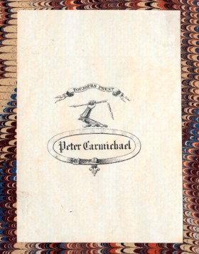Armorial bookplate of Peter Carmichael.