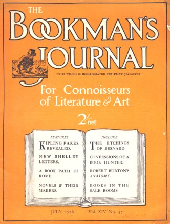 The Bookmans' Journal, July 1926.