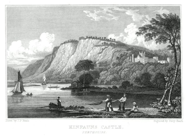 Kinfauns Castle, Perthshire. 1829. Steel engraving by Percy Heath after John Preston Neale.