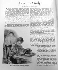 “How to Study” from “The Girl’s Own Paper” (1934).