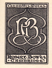 Robert Bowes' bookplate